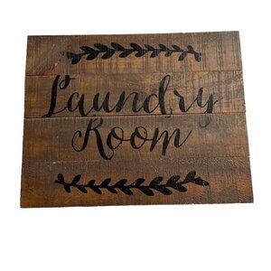Shabby Rustic Chic Laundry Room Sign Plaque Wood Farmhouse Decorations u